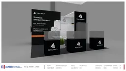 20x20 Peninsula booth design by Exhibit-Rentals